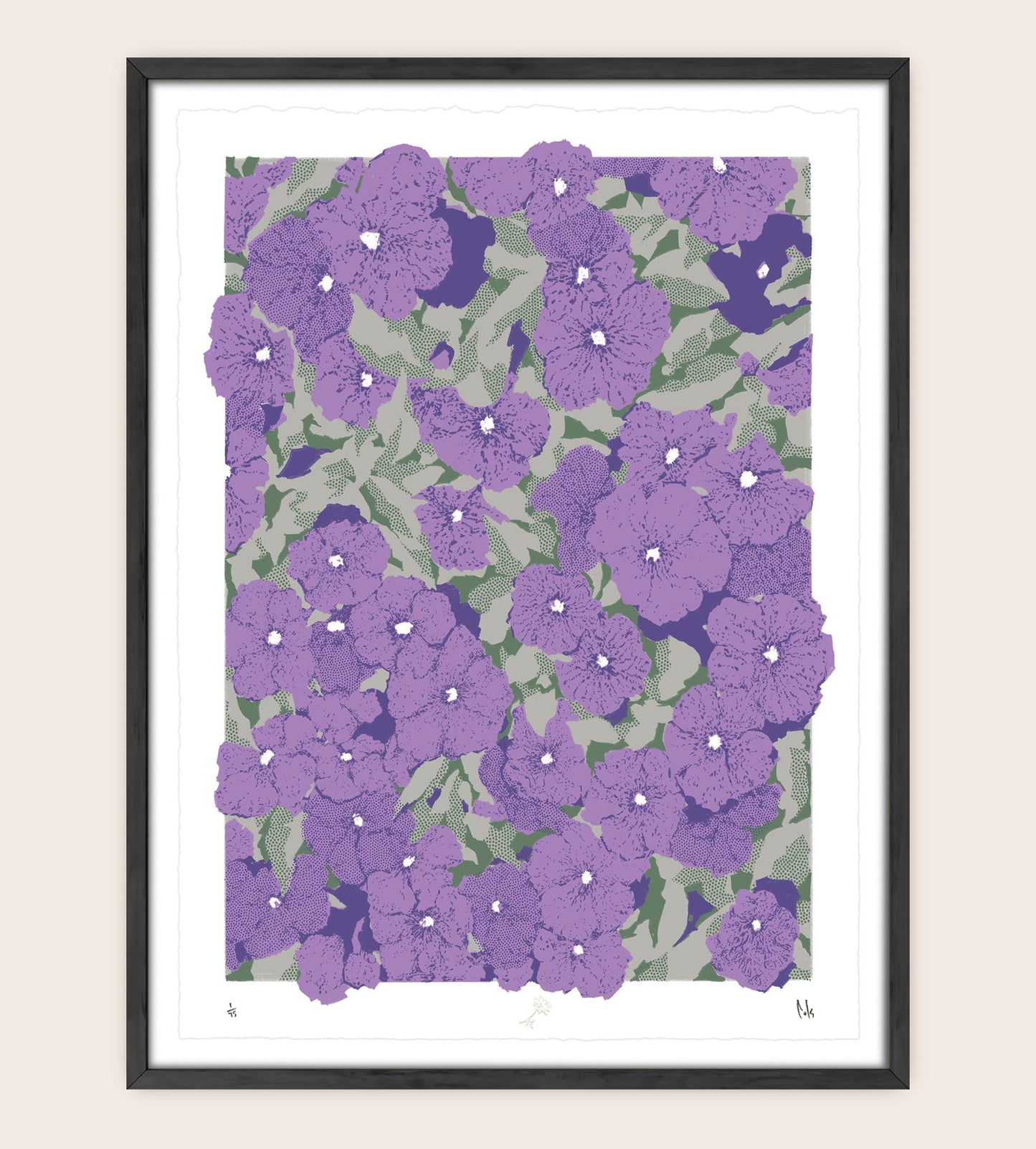 Wall of Flowers Screenprint