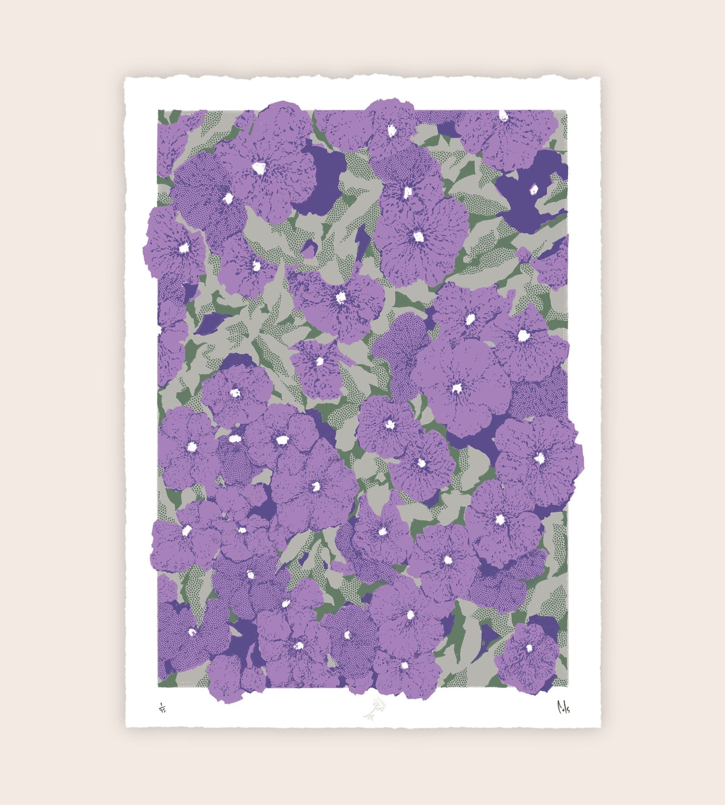 Wall of Flowers Screenprint