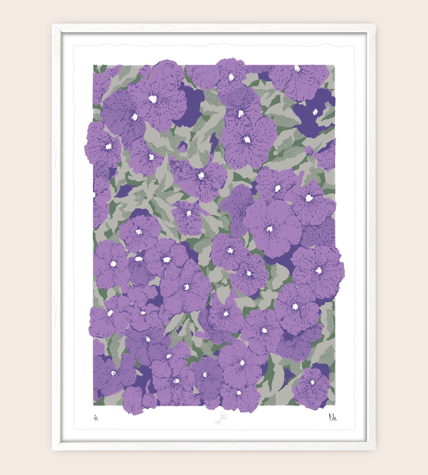 Wall of Flowers Screenprint