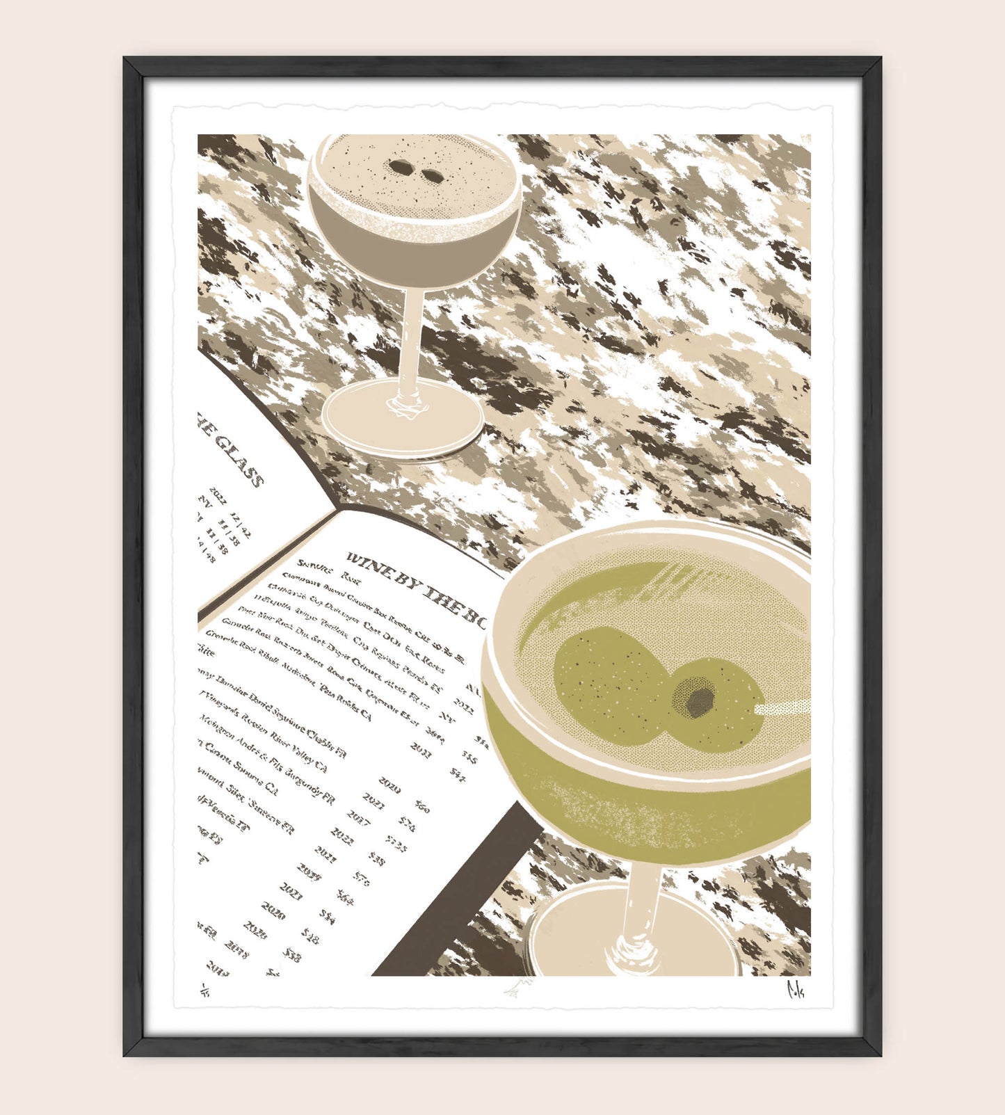 Martinis Screenprint