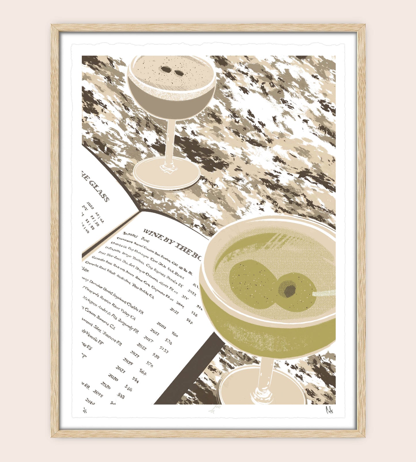 Martinis Screenprint