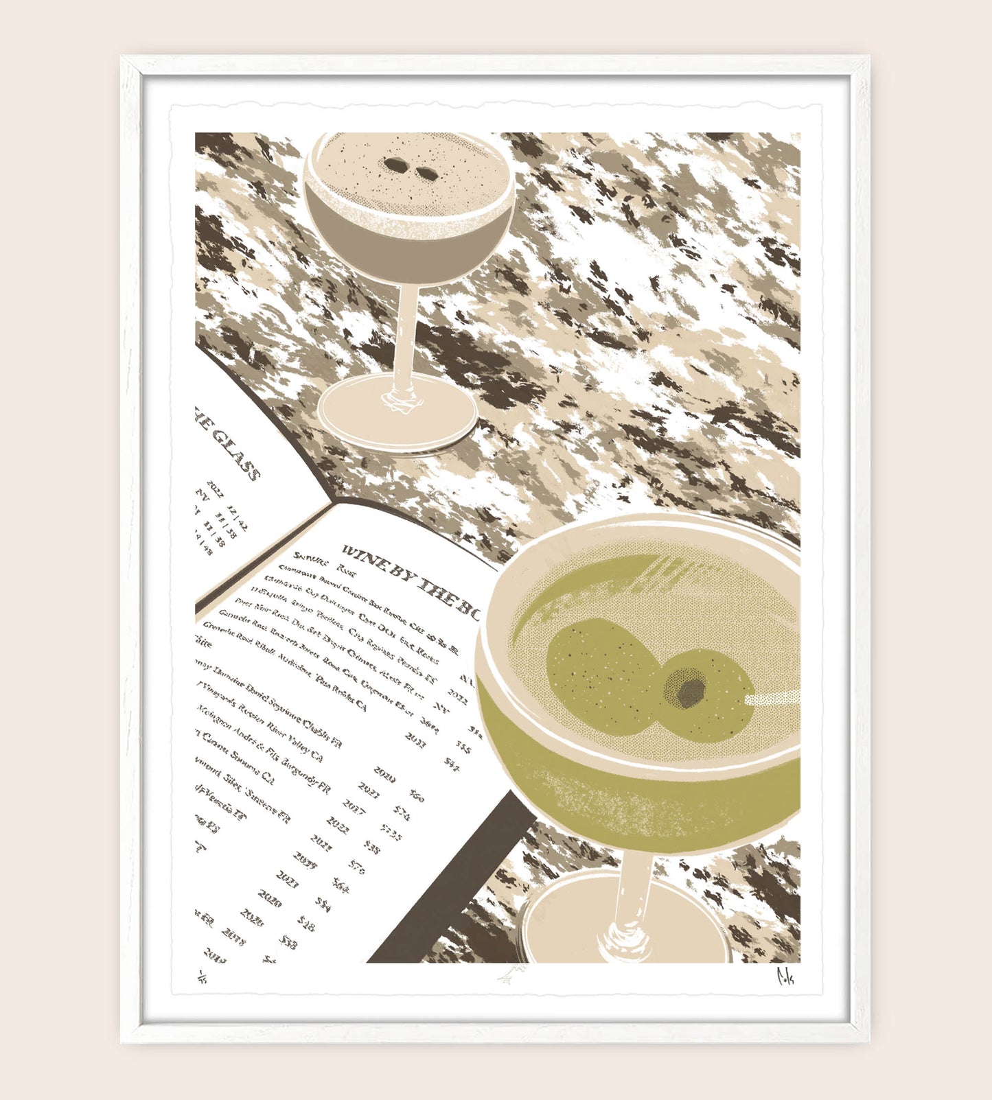 Martinis Screenprint